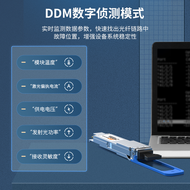 200G光模块 单模双纤 HTB-QSFP56-200G-LR4